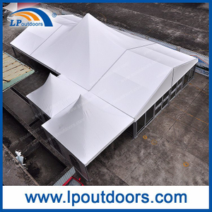 5X5m Outdoor Aluminum White PVC Gazebo Tent 