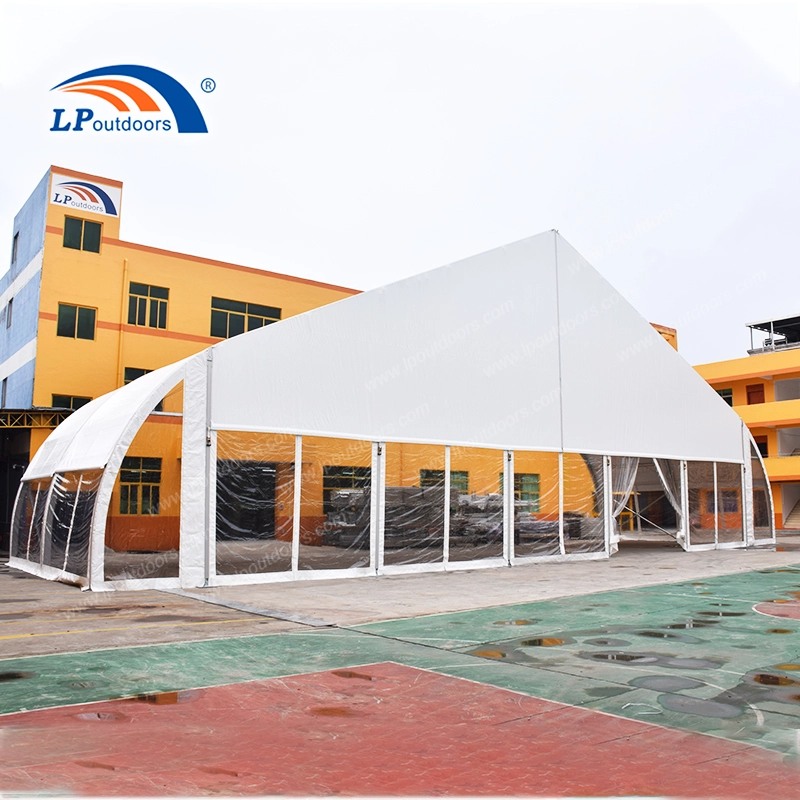 30m Luxury Wedding Tent Curve Shape Aluminum Frame Outdoor Marquee