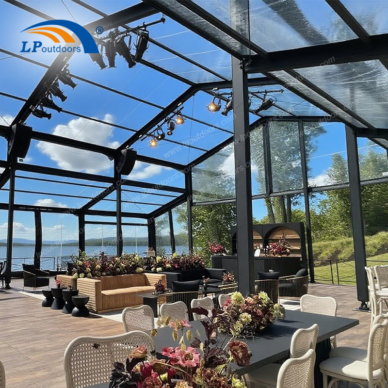 Modern Atrium Tent with Glass Walls Wedding Use for Sale