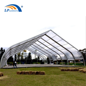 UV protection curved transparent tent temporary party building for entertainment events