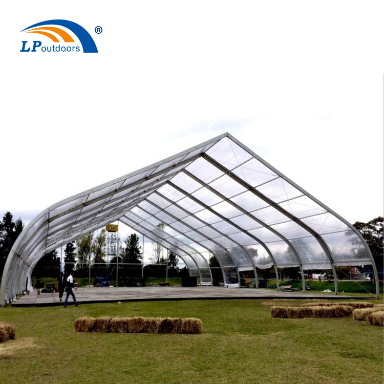 UV protection curved transparent tent temporary party building for entertainment events
