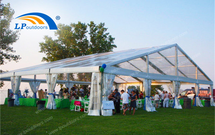 15M Clear Span Romantic Wedding Tent For Outdoors Marriage Ceremony Was Installed On The Grass